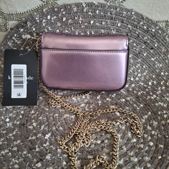 Kate Spade Metallic Pink Chain Crossbody Bag - Picture 2 of 7